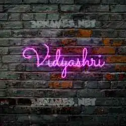 vidyashri in Pink Neon style - 3D name wallpaper