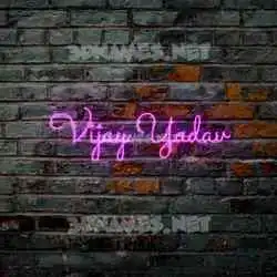 vijay yadav in Pink Neon style - 3D name wallpaper