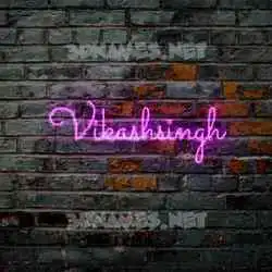 vikashsingh in Pink Neon style - 3D name wallpaper
