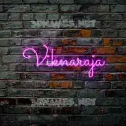 viknaraja in Pink Neon style - 3D name wallpaper