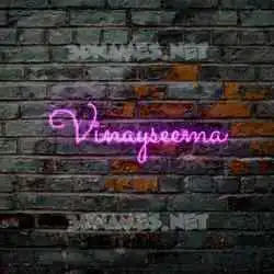 vinayseema in Pink Neon style - 3D name wallpaper