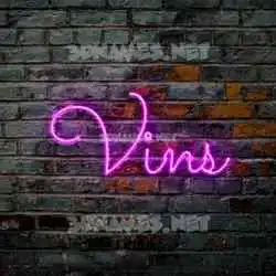 vins in Pink Neon style - 3D name wallpaper