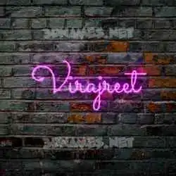 virajreet in Pink Neon style - 3D name wallpaper