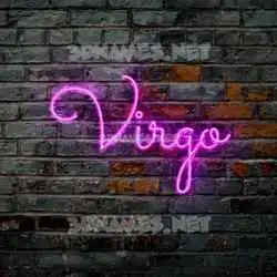 virgo in Pink Neon style - 3D name wallpaper