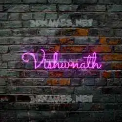 vishwnath in Pink Neon style - 3D name wallpaper