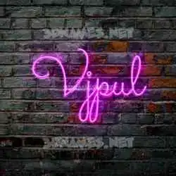 vjpul in Pink Neon style - 3D name wallpaper