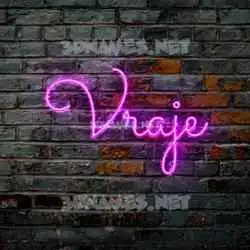 vraje in Pink Neon style - 3D name wallpaper