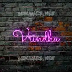 vrindha in Pink Neon style - 3D name wallpaper