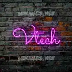 vtech in Pink Neon style - 3D name wallpaper