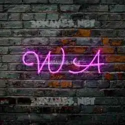 w a in Pink Neon style - 3D name wallpaper