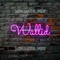 wallid in Pink Neon style - 3D name wallpaper