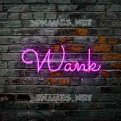 wank in Pink Neon style - 3D name wallpaper