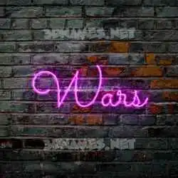 wars in Pink Neon style - 3D name wallpaper