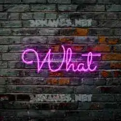 what in Pink Neon style - 3D name wallpaper