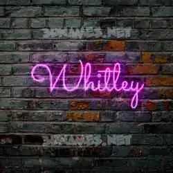 whitley in Pink Neon style - 3D name wallpaper