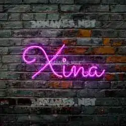 xina in Pink Neon style - 3D name wallpaper