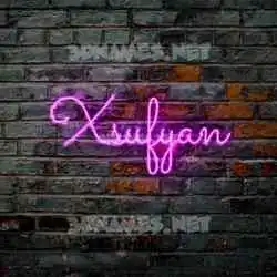xsufyan in Pink Neon style - 3D name wallpaper