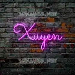 xuyen in Pink Neon style - 3D name wallpaper