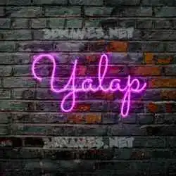 yalap in Pink Neon style - 3D name wallpaper