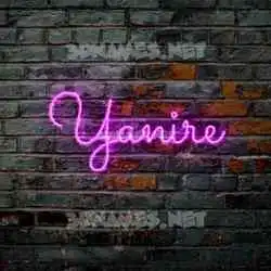 yanire in Pink Neon style - 3D name wallpaper