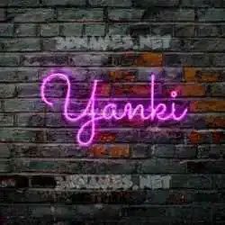 yanki in Pink Neon style - 3D name wallpaper
