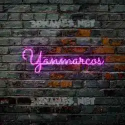 yanmarcos in Pink Neon style - 3D name wallpaper
