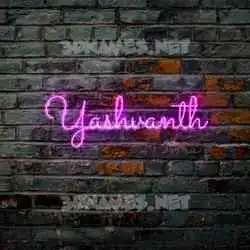 yashvanth in Pink Neon style - 3D name wallpaper