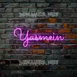 yasmein in Pink Neon style - 3D name wallpaper