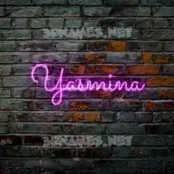 yasmina in Pink Neon style - 3D name wallpaper