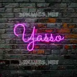 yasso in Pink Neon style - 3D name wallpaper