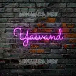 yasvand in Pink Neon style - 3D name wallpaper