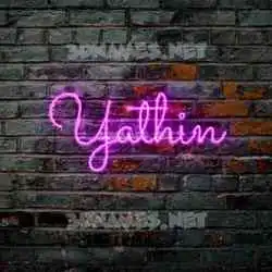 yathin in Pink Neon style - 3D name wallpaper