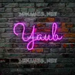 yaub in Pink Neon style - 3D name wallpaper