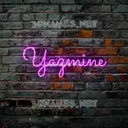 yazmine in Pink Neon style - 3D name wallpaper