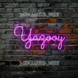 yazooy in Pink Neon style - 3D name wallpaper