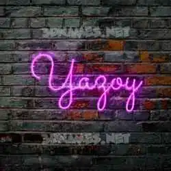 yazoy in Pink Neon style - 3D name wallpaper