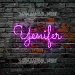 yenifer in Pink Neon style - 3D name wallpaper