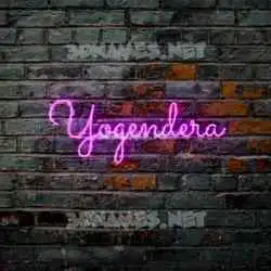 yogendera in Pink Neon style - 3D name wallpaper