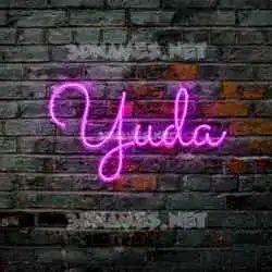 yuda in Pink Neon style - 3D name wallpaper