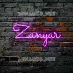 zanyar in Pink Neon style - 3D name wallpaper