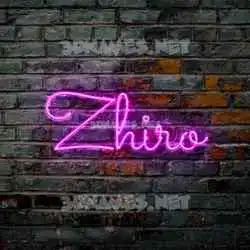zhiro in Pink Neon style - 3D name wallpaper