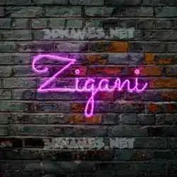 zigani in Pink Neon style - 3D name wallpaper