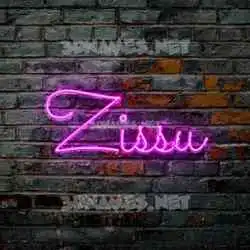 zissu in Pink Neon style - 3D name wallpaper
