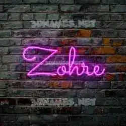 zohre in Pink Neon style - 3D name wallpaper