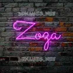 zoza in Pink Neon style - 3D name wallpaper