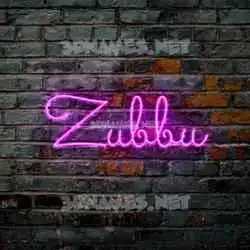 zubbu in Pink Neon style - 3D name wallpaper