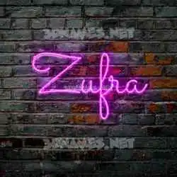 zufra in Pink Neon style - 3D name wallpaper