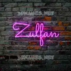 zulfan in Pink Neon style - 3D name wallpaper