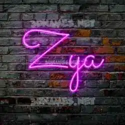 zya in Pink Neon style - 3D name wallpaper