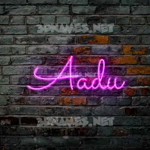 aadu in Pink Neon style - 3D name wallpaper aadu in Pink Neon style - 3D name wallpaper